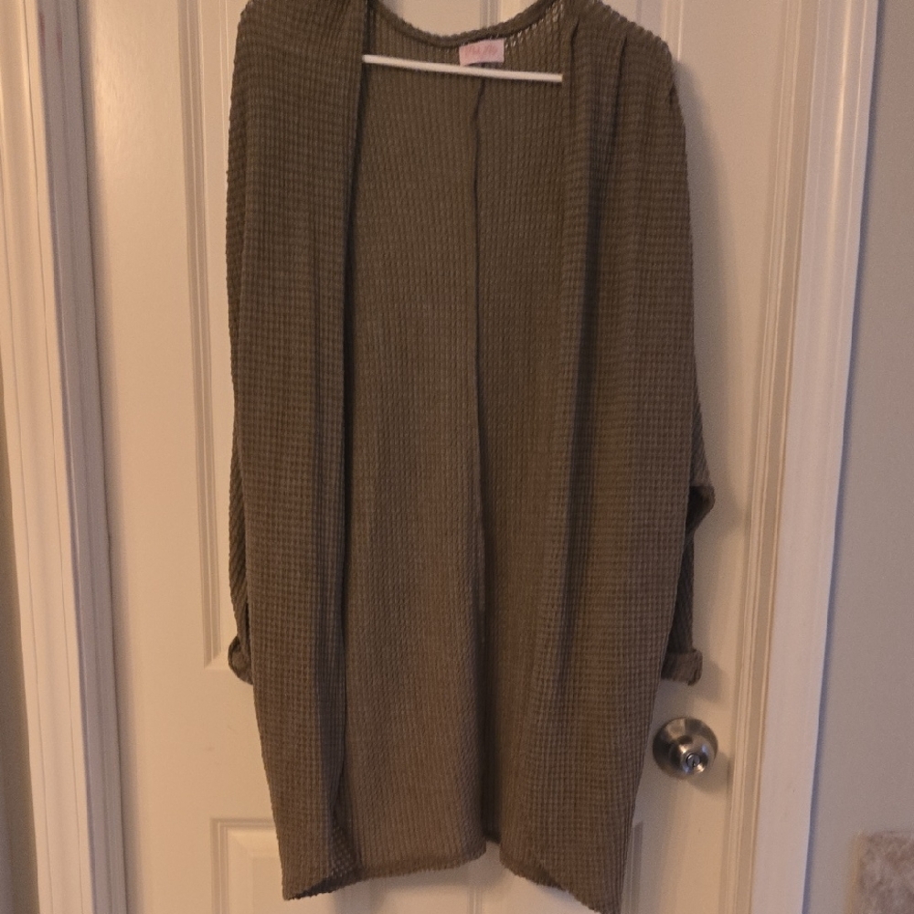 Pink Lily Olive Cardigan